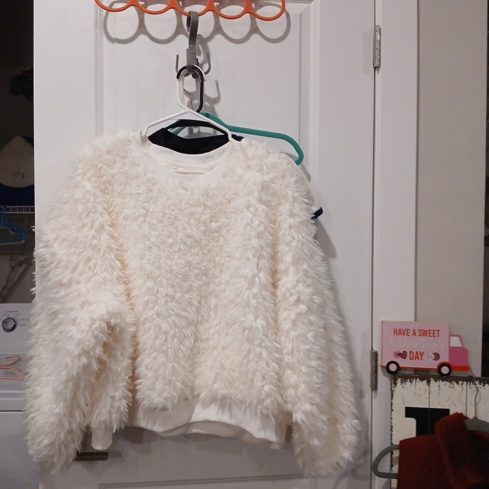 Next Level Apparel Cream Off-the-Shoulder Sweater